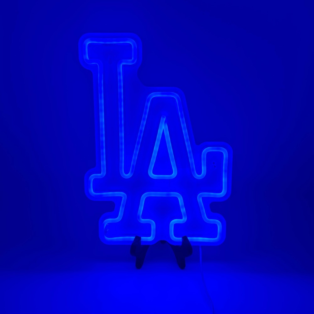 Los Angeles Dodgers Neon Sign LED Light Blue Wall Decor Fan Cave USB Powered NEW
